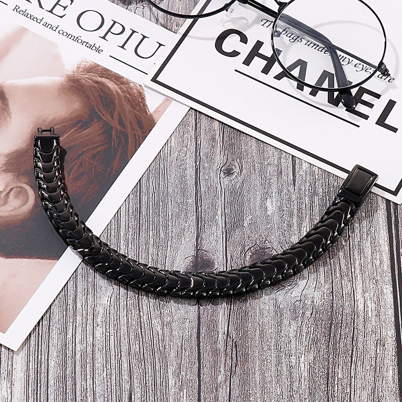 Bracelet homme acier inoxydable, chaîne, vintage – Vente Flash Bijoux