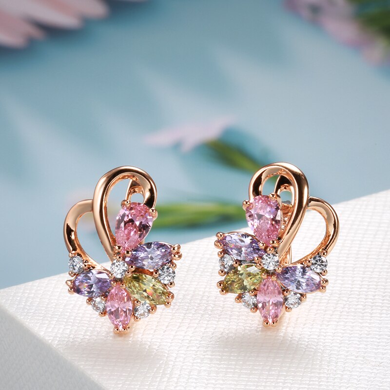 Boucles d'oreilles zircon cubique, raffiné – Vente Flash Bijoux