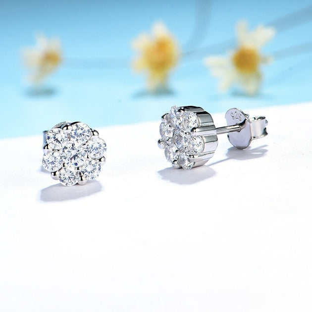 Boucles d'oreilles dorées ou argentées, zircon cubique, raffiné – Vente Flash Bijoux