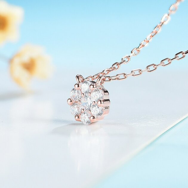 Collier femme doré ou argenté, zircon cubique – Vente Flash Bijoux