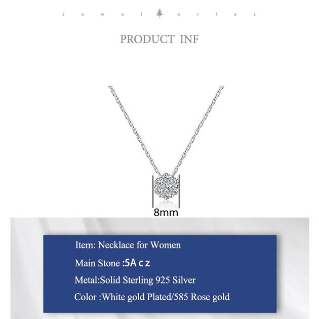 Collier femme doré ou argenté, zircon cubique – Vente Flash Bijoux