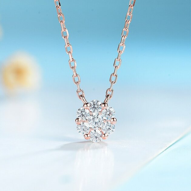 Collier femme doré ou argenté, zircon cubique – Vente Flash Bijoux