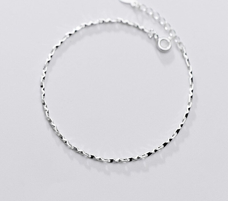 Bracelet femme argenté, chaîne, intemporel – Vente Flash Bijoux