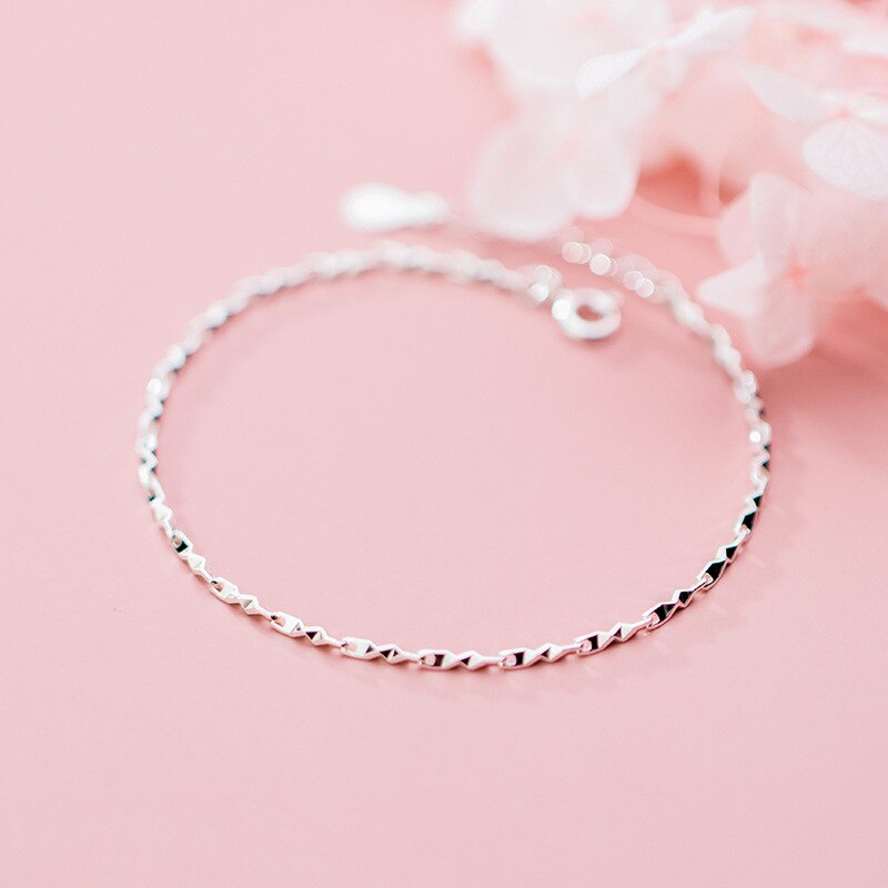 Bracelet femme argenté, chaîne, intemporel – Vente Flash Bijoux
