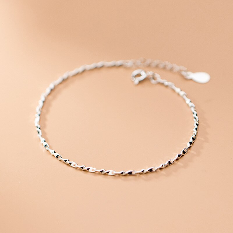 Bracelet femme argenté, chaîne, intemporel – Vente Flash Bijoux