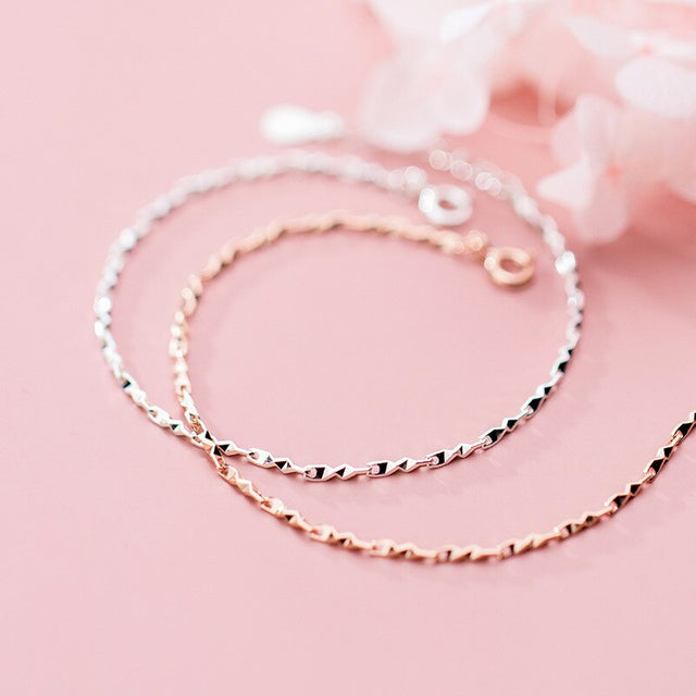 Bracelet femme argenté, chaîne, intemporel – Vente Flash Bijoux