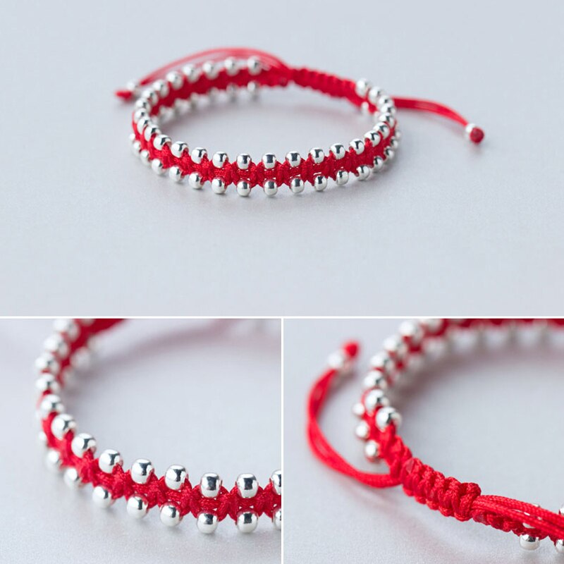 Bracelet femme argenté, chaîne, perles, minimaliste – Vente Flash Bijoux