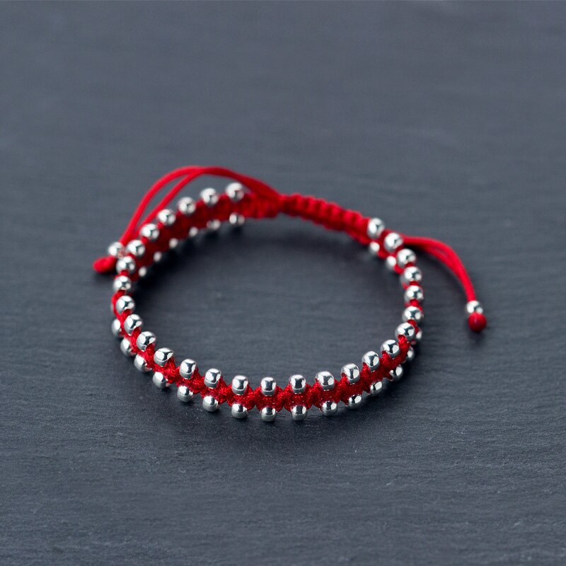 Bracelet femme argenté, chaîne, perles, minimaliste – Vente Flash Bijoux