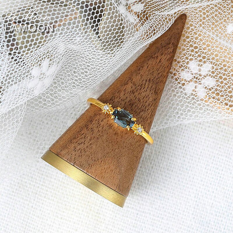 Bague étoile argentée, topaze naturelle– Vente Flash Bijoux