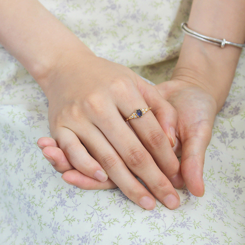 Bague femme dorée, zircon cubique, raffiné, romantique – Vente Flash Bijoux