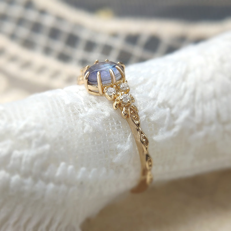 Bague femme dorée, zircon cubique, raffiné, romantique – Vente Flash Bijoux
