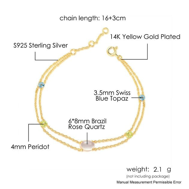 Bracelet femme doré, topaze, tendance – Vente Flash Bijoux