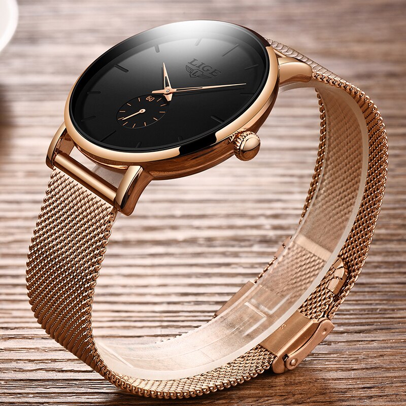Montre femme acier inoxydable, à quartz, bracelet acier, raffiné – Vente Flash Bijoux