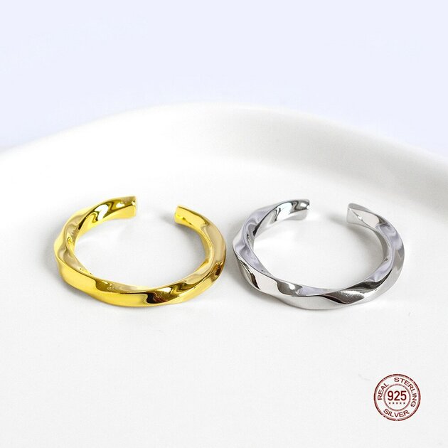 Bague homme dorée ou argentée, ajustable – Vente Flash Bijoux