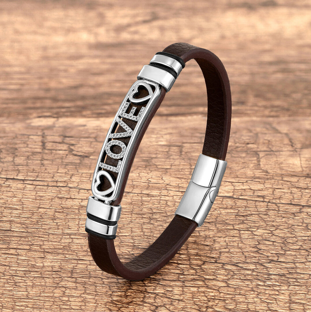 Bracelet femme acier inoxydable, zircon cubique – Vente Flash Bijoux