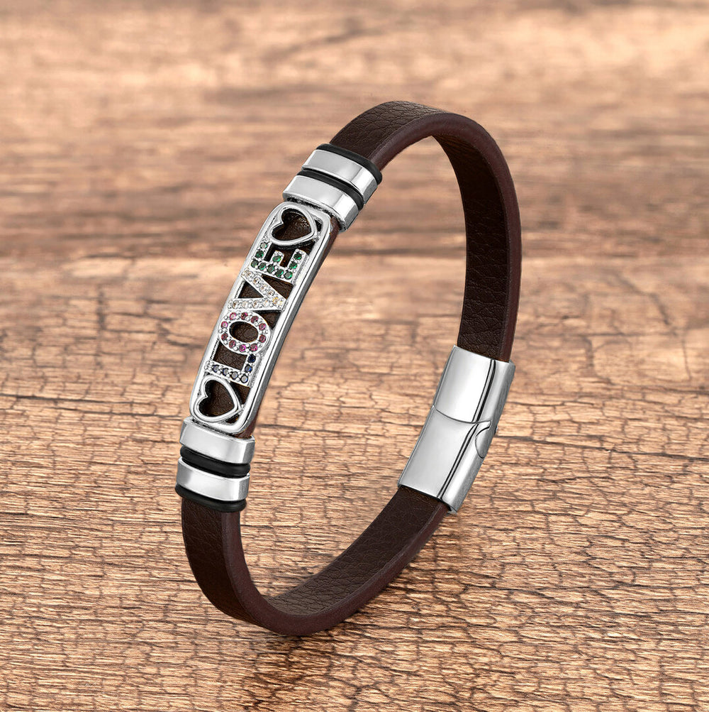 Bracelet femme acier inoxydable, zircon cubique – Vente Flash Bijoux