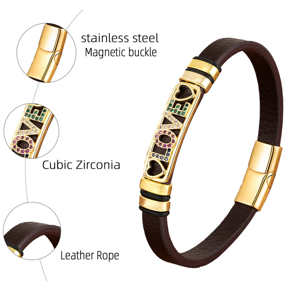 Bracelet femme acier inoxydable, zircon cubique – Vente Flash Bijoux