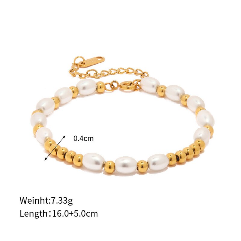 Bracelet femme doré, perles, délicat – Vente Flash Bijoux