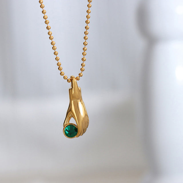 Collier femme doré, zircon cubique, minimaliste – Vente Flash Bijoux