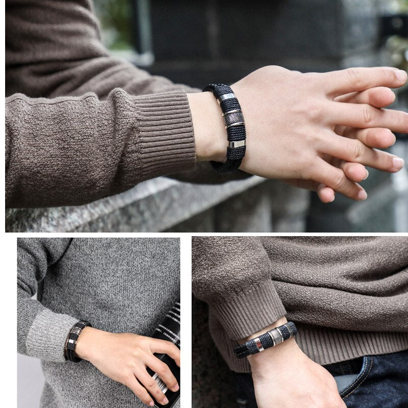 Bracelet homme acier inoxydable, chaîne, raffiné, délicat – Vente Flash Bijoux