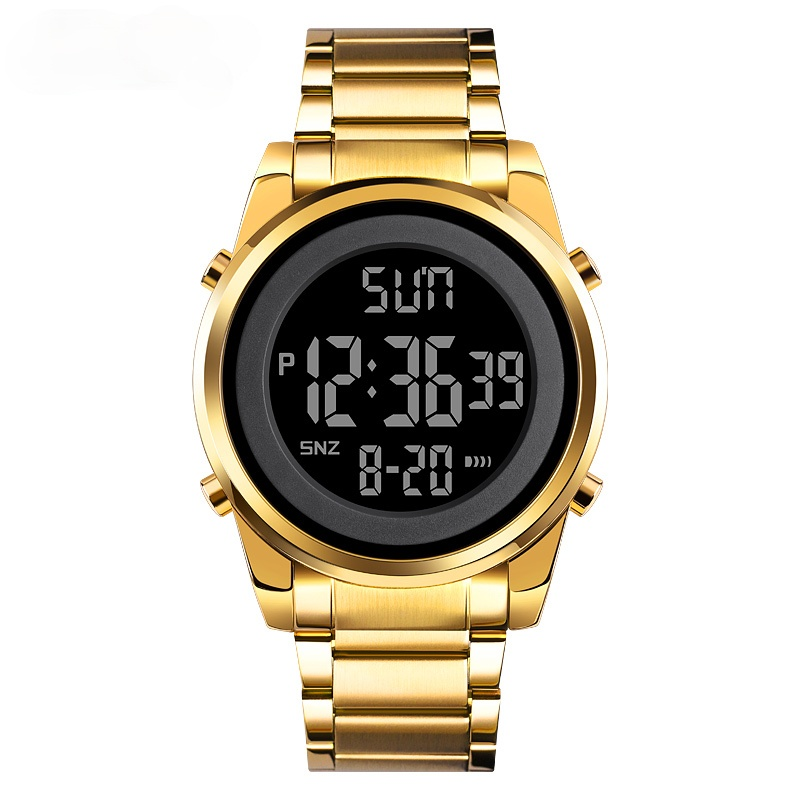 Montre homme acier inoxydable, chronographe, bracelet acier – Vente Flash Bijoux