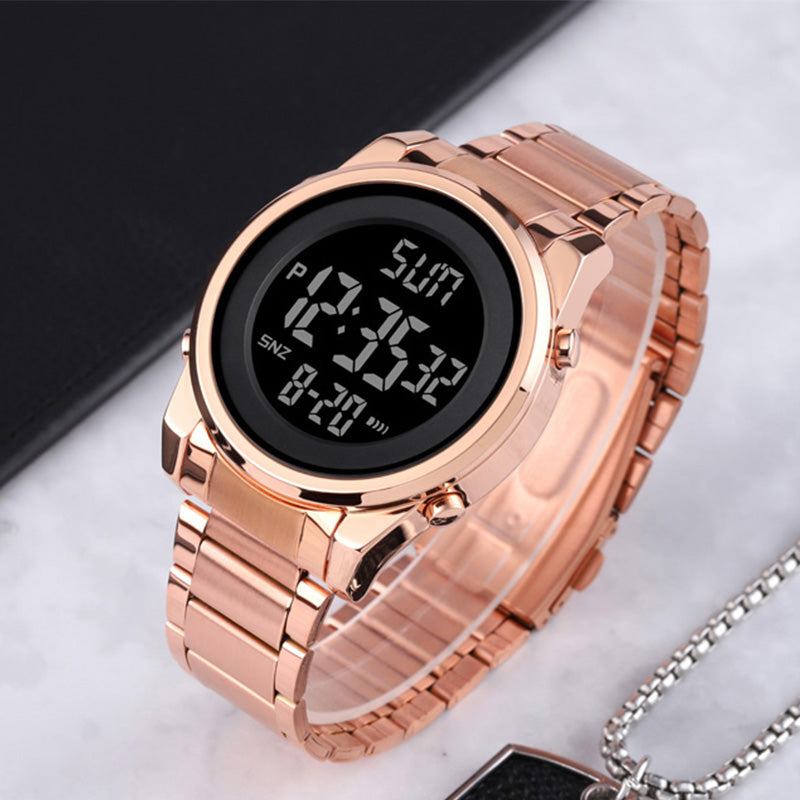 Montre homme acier inoxydable, chronographe, bracelet acier – Vente Flash Bijoux