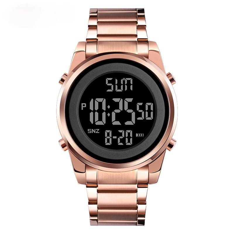 Montre homme acier inoxydable, chronographe, bracelet acier – Vente Flash Bijoux