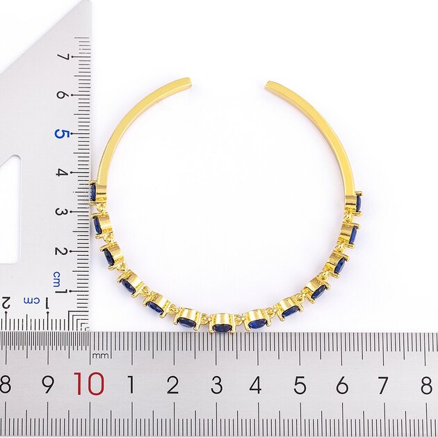 Bracelet femme doré, manchette, zircon cubique – Vente Flash Bijoux
