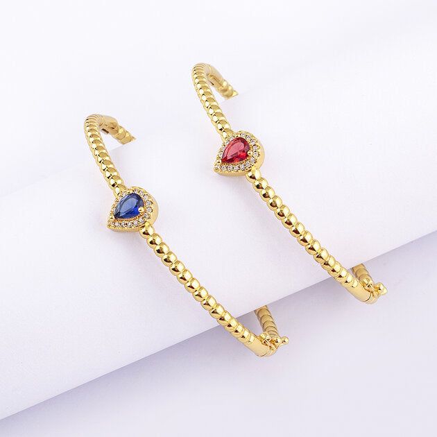 Bracelet femme doré, cœur, zircon cubique – Vente Flash Bijoux