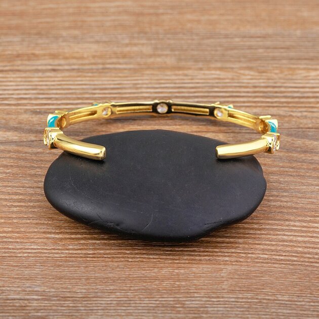 Bracelet manchette femme doré, zircon cubique– Vente Flash Bijoux