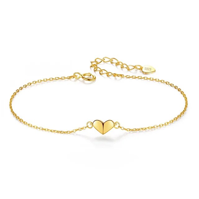 Bracelet femme doré, cœur – Vente Flash Bijoux