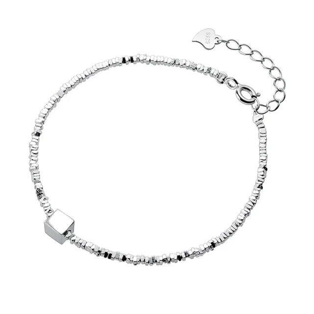 Bracelet femme argenté, zircon cubique – Vente Flash Bijoux