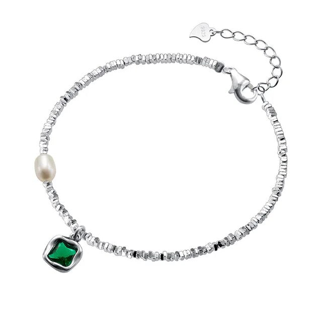 Bracelet femme argenté, zircon cubique – Vente Flash Bijoux