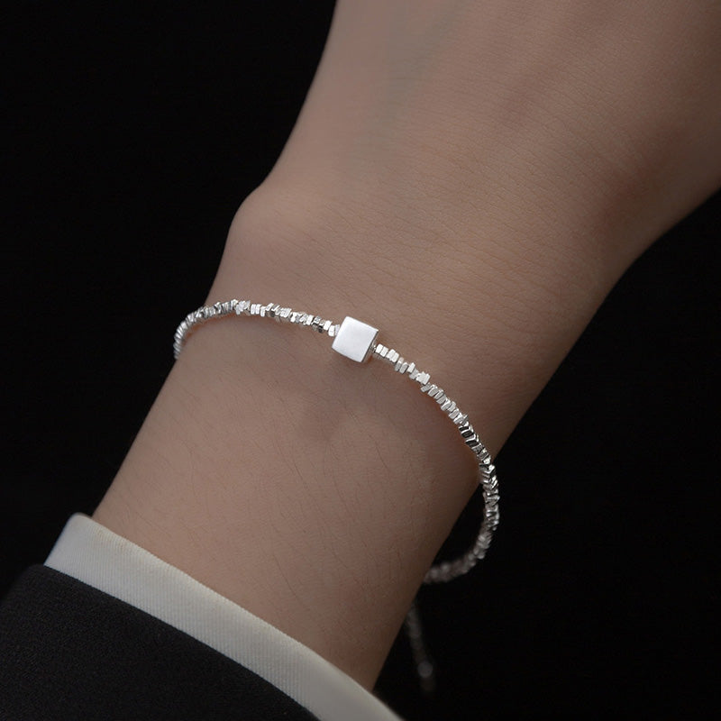 Bracelet femme argenté, zircon cubique – Vente Flash Bijoux