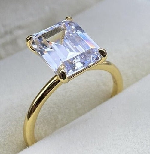 Bague femme dorée ou argentée, zircon cubique, raffiné – Vente Flash Bijoux