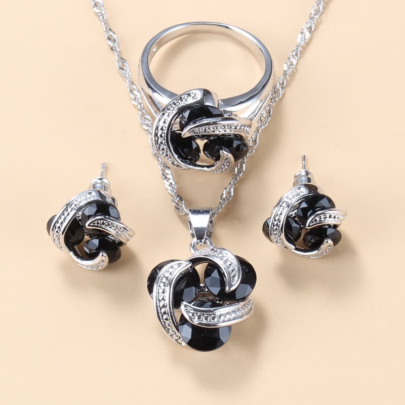 Boucles d'oreilles argentées, zircon cubique, bohème – Vente Flash Bijoux