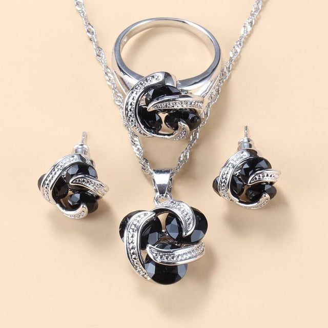 Boucles d'oreilles argentées, zircon cubique, bohème – Vente Flash Bijoux