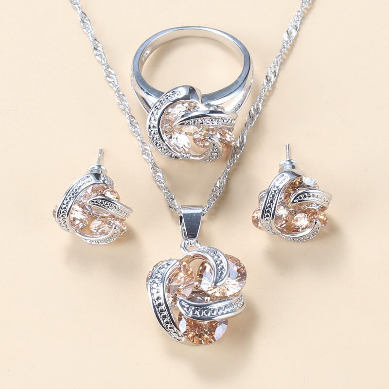 Boucles d'oreilles argentées, zircon cubique, bohème – Vente Flash Bijoux