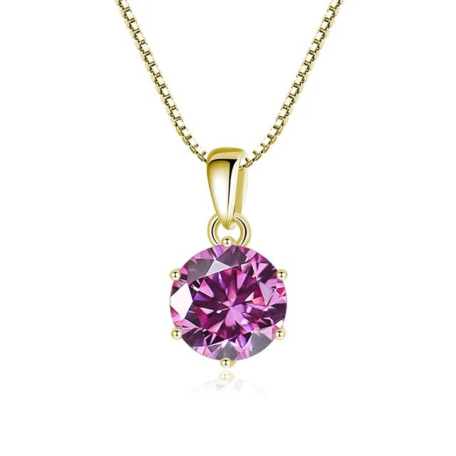 Collier femme doré ou argenté, moissanite, tendance – Vente Flash Bijoux