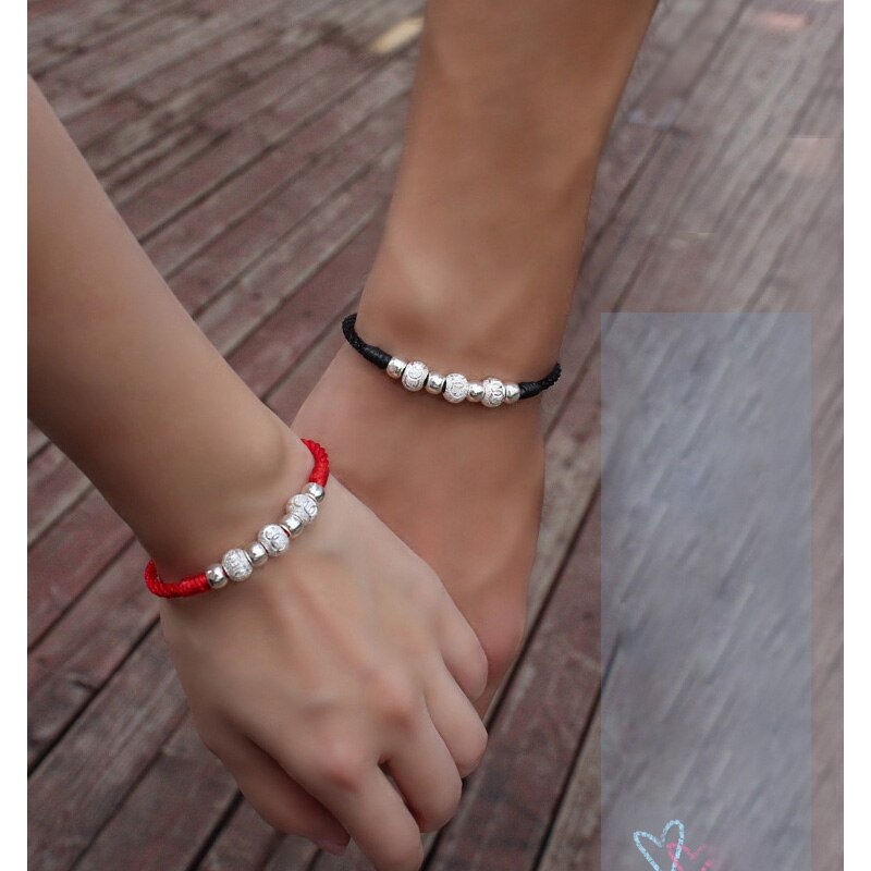 Bracelet femme argenté, chaîne, perles, graphique, intemporel – Vente Flash Bijoux