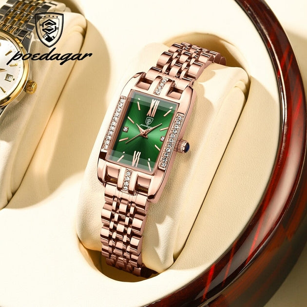 Montre femme acier inoxydable, à quartz, bracelet acier, délicat – Vente Flash Bijoux
