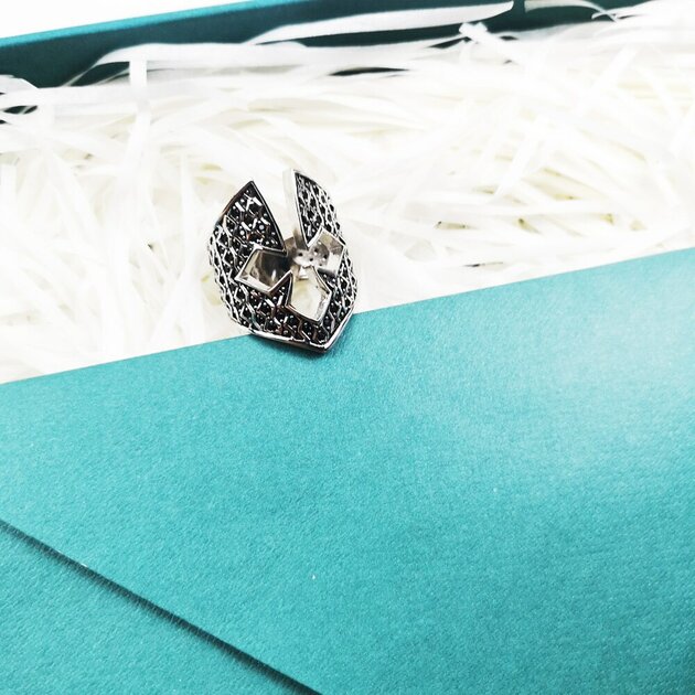 Bague casque templier argentée, style vintage– Vente Flash Bijoux