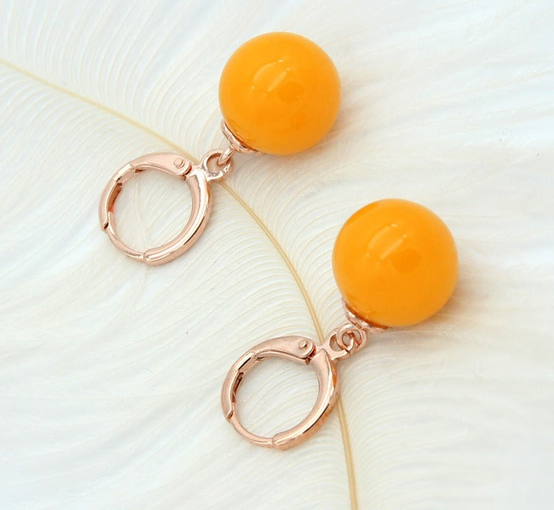 Boucles d'oreilles dorée rose – Vente Flash Bijoux