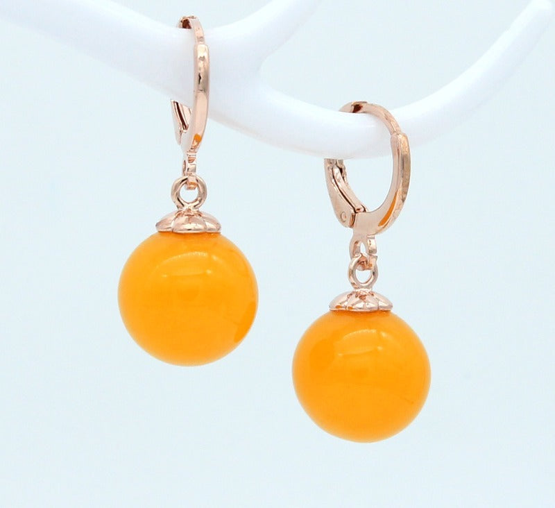 Boucles d'oreilles dorée rose – Vente Flash Bijoux