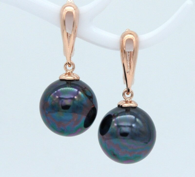Boucles d'oreilles dorée rose, perles – Vente Flash Bijoux