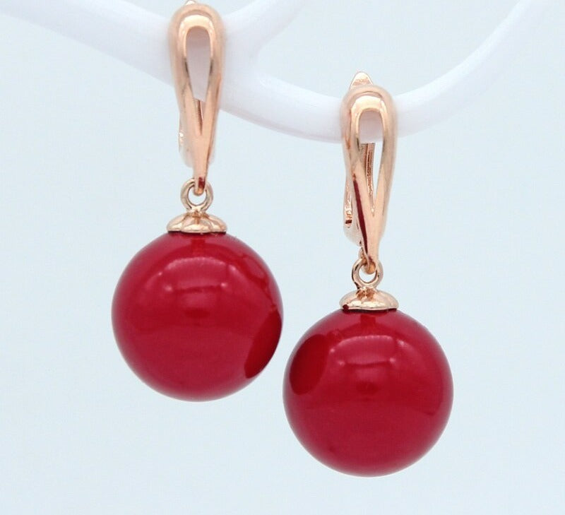 Boucles d'oreilles dorée rose, perles – Vente Flash Bijoux