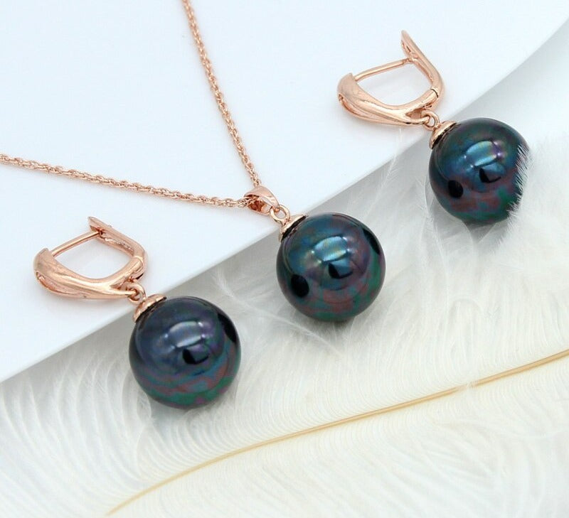 Boucles d'oreilles dorée rose, perles – Vente Flash Bijoux