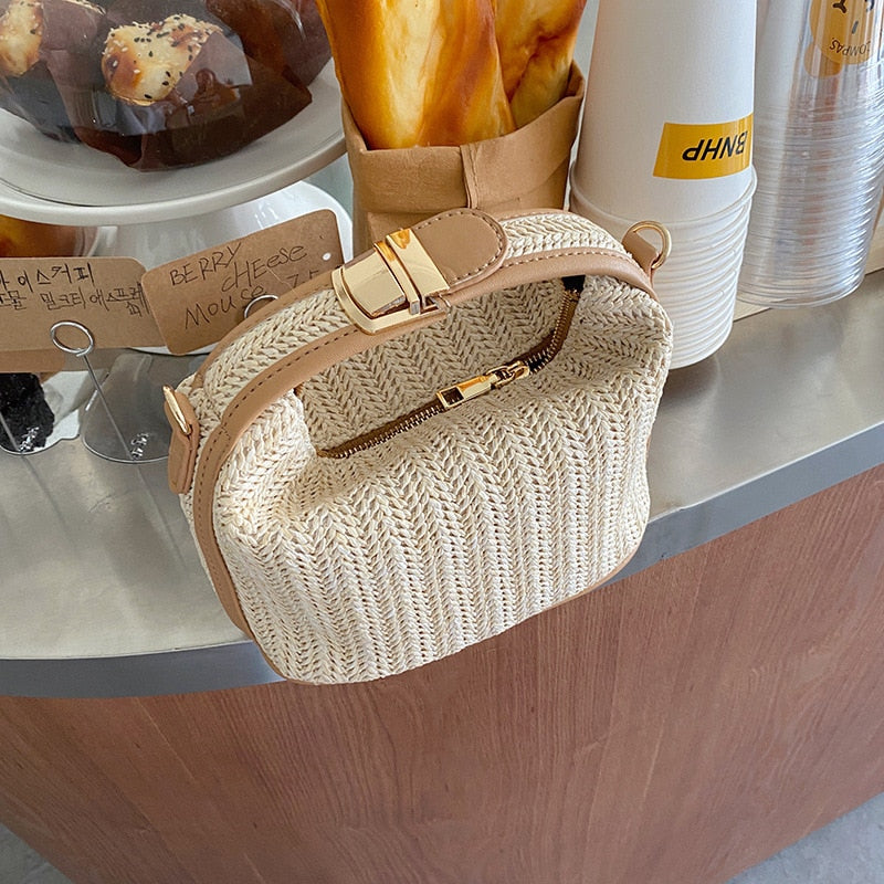 Sac bandoulière, en paille – Vente Flash Bijoux