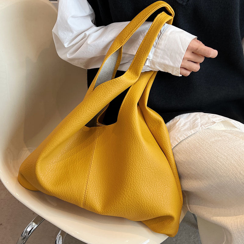 Sac cabas femme en cuir synthétique, grande capacité– Vente Flash Bijoux