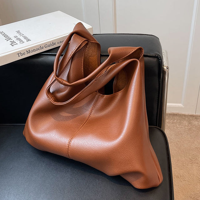 Sac cabas femme en cuir synthétique, grande capacité– Vente Flash Bijoux